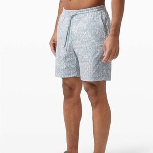 Lululemon Bowline Short 8” *Mesh Super Structure Blue Cast Multi Mens Medium